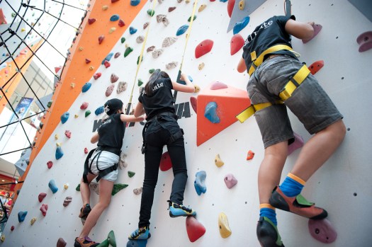 eduKate students attending an indoor wall climbing event for our holistic student programme 