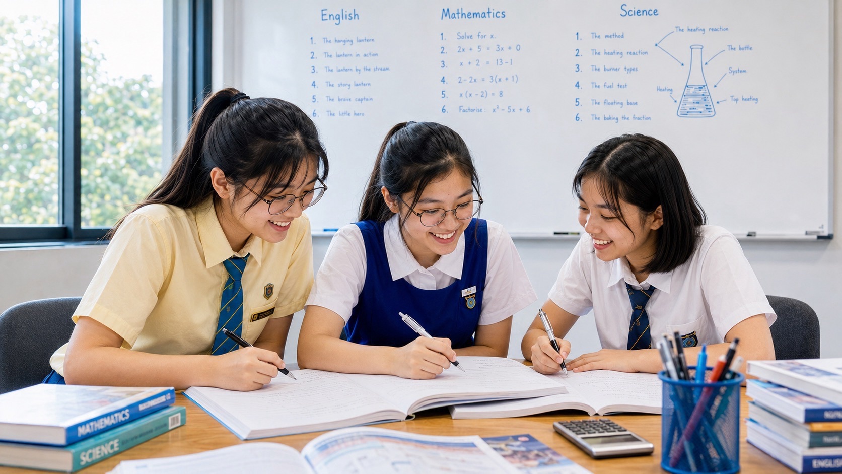 Secondary 1 Mathematics lesson in a small group classroom at eduKate